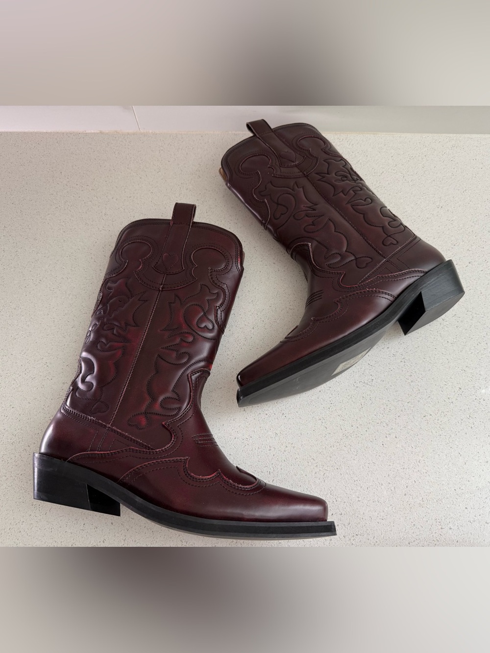 Ganni Embroidered Western Boot - Picture 5 of 8
